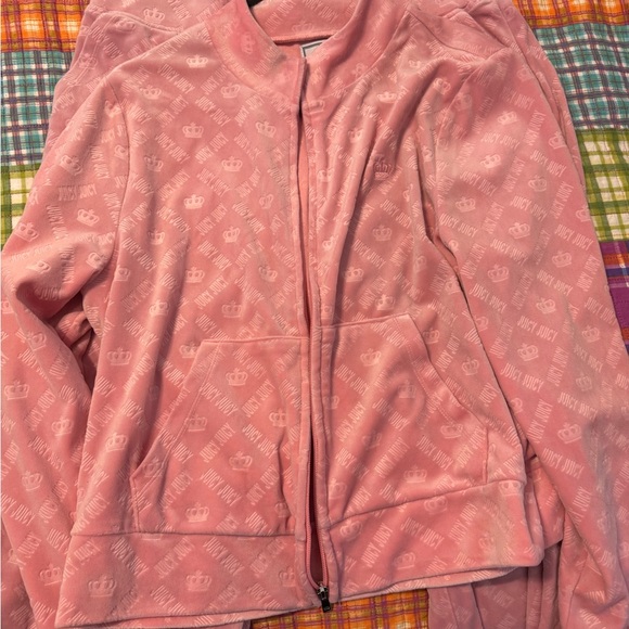 Juicy Couture Pink Monogram Velour Lounge Set - XL - Picture 3 of 9